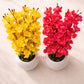 Artificial Blossom Flower Pot Set of 2 – Luxury Decorative Floral Arrangement for Home & Office Decor