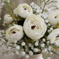 ARTSY Artificial Peony Flower & Baby Breath Flower Bunch Set (Pack of 3) | Faux Silk Flowers for Home Decoration, Wedding, Vase Arrangement & Table Centerpiece