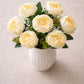 ARTSY Artificial Flower Bunch with Realistic Ranunculus Blooms & Greenery, 35 cm