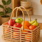 ARTSY Nordic Handwoven Rope Storage Basket with Handles, Pack of 1