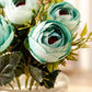 ARTSY® Artificial flowers with pot for Home decoration, table top, office decor, peony flowers, craft, gift, 35 cm height, Green, Pack of 1 Piece