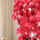 Luxury Artificial Pink Blossom Floral Arrangement with Decorative Vase – Elegant Home Decor Accent, Pack of 1