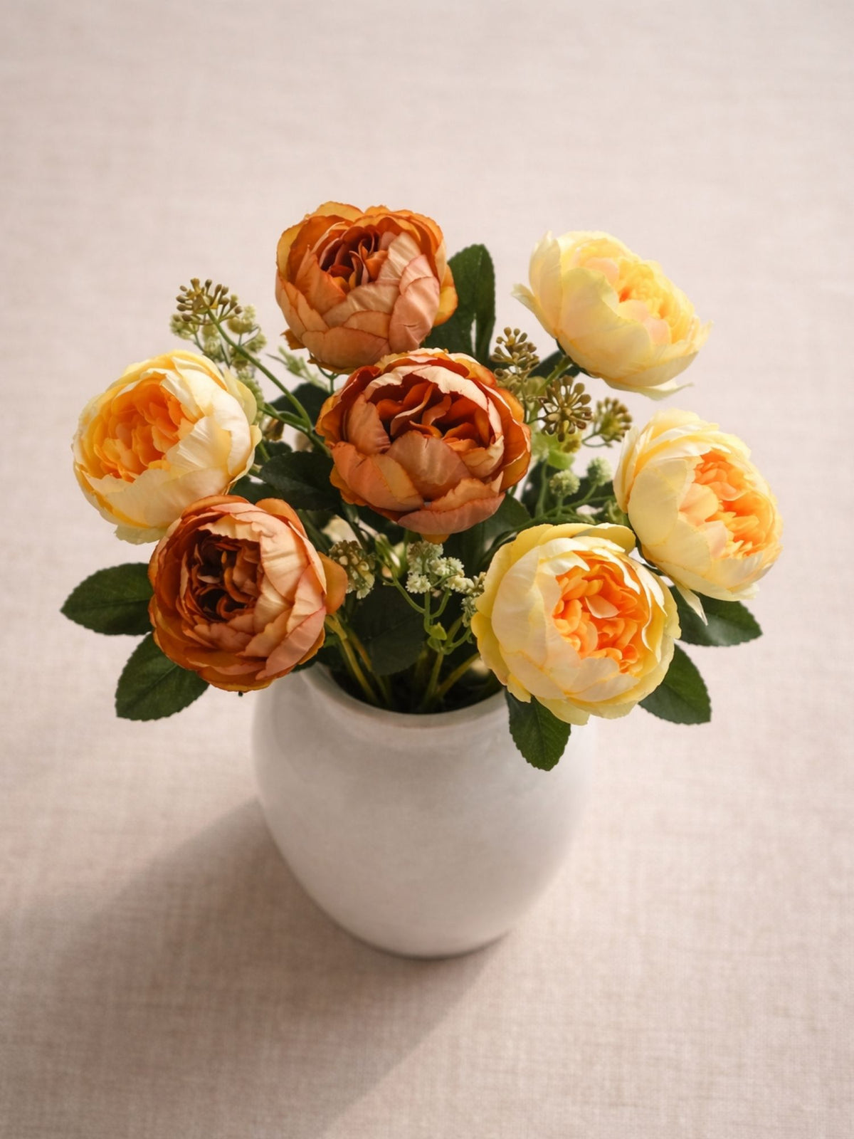 ARTSY Artificial Ranunculus Flower Bunch – Realistic Faux Flowers for Home Décor, Wedding, Table & Floral Arrangements