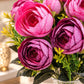 ARTSY Artificial Rose Flower Bunch – Pink & Purple Realistic Faux Flowers for Home Décor, Wedding & Gifting