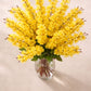Elegant Yellow Faux Flower Bunch for Living Room & Table Decor, Pack of 2