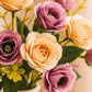 Artificial Rose Flower Bunch (Pack of 2) – Silk Faux Roses for Home, Wedding & Table Décor,  Purple