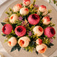 ARTSY Artificial Peony Flower Bunch – Pack of 2, Realistic Faux Flowers for Home Decor, Wedding, Festive Decoration & Gifting