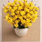 Yellow Artificial Cherry Blossom Flower Bunch- Pack of 1 Piece