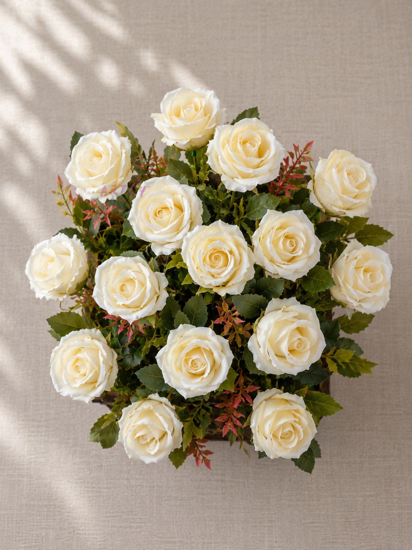 Elegant Artificial Flowers in Decorative Pot: Lifelike Beauty for Any Space