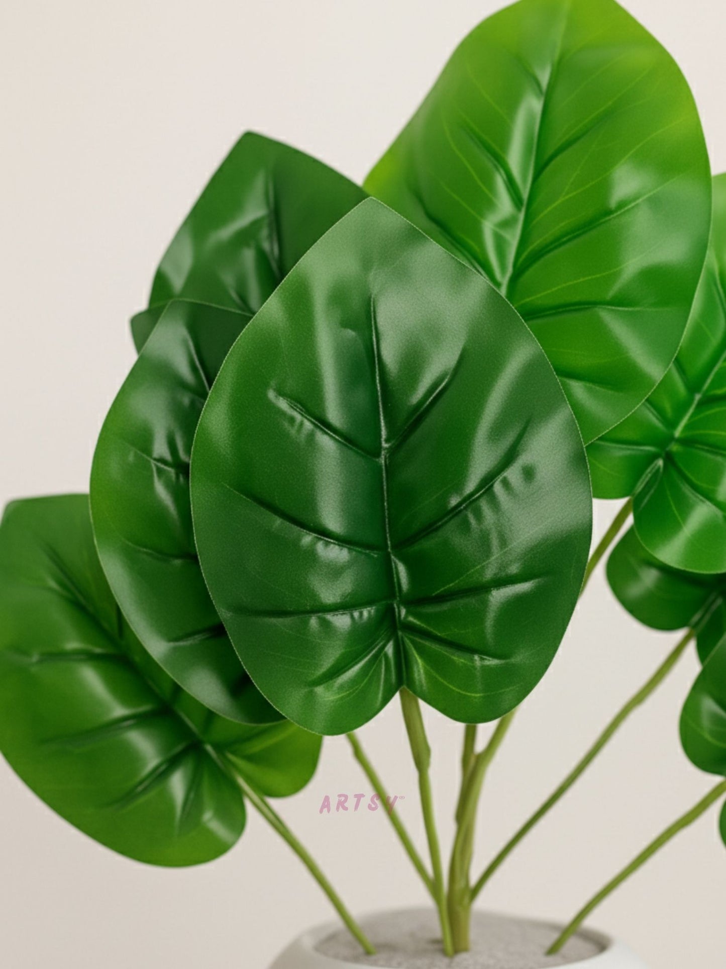 ARTSY Artificial Decorative Green Plant with Pot, Pack of 1