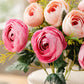 Elegant Artificial Ranunculus Flowers with Designer Pot – Pack of 1