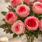 Artificial Pink Rose Bunch