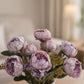 ARTSY Artificial Pink Peony Flower Bunch with Greenery, Faux Flowers for Home & Table Decor