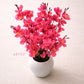 Luxury Artificial Pink Blossom Floral Arrangement with Decorative Vase – Elegant Home Decor Accent, Pack of 1