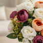 ARTSY Artificial Peony & Rose Flower Bunch Set for Home Decoration | Realistic Faux Floral Arrangement | Wedding, Living Room, Office & Table Decor | Pack of 2