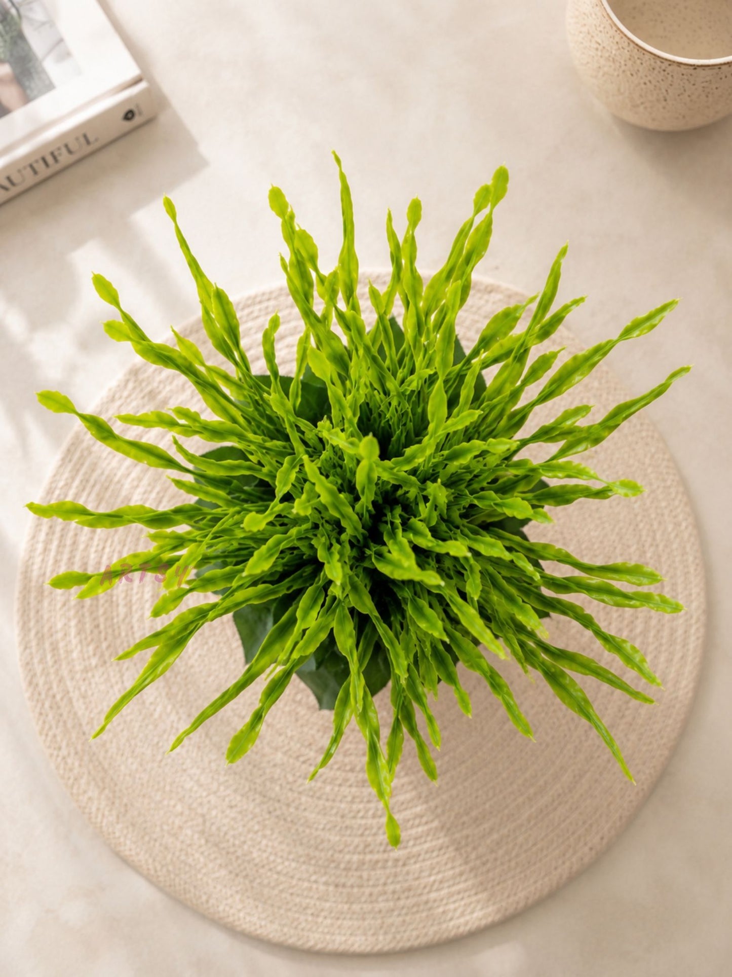 ARTSY Artificial Decorative Green Plant with Pot | Indoor Home Décor | 1 Pc