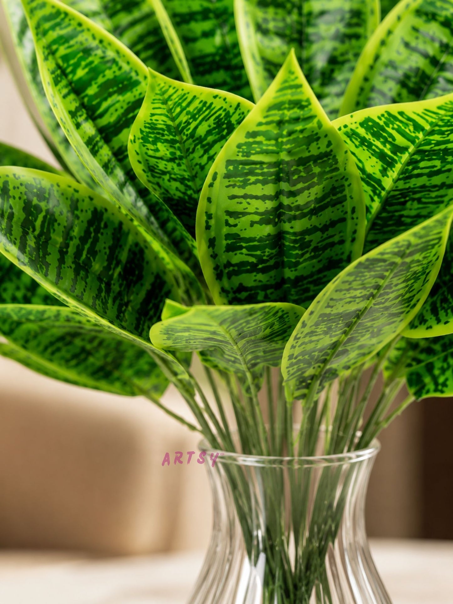 ARTSY Artificial Indoor Greenery Plant Bunch for Home Decor (Pack of 2)