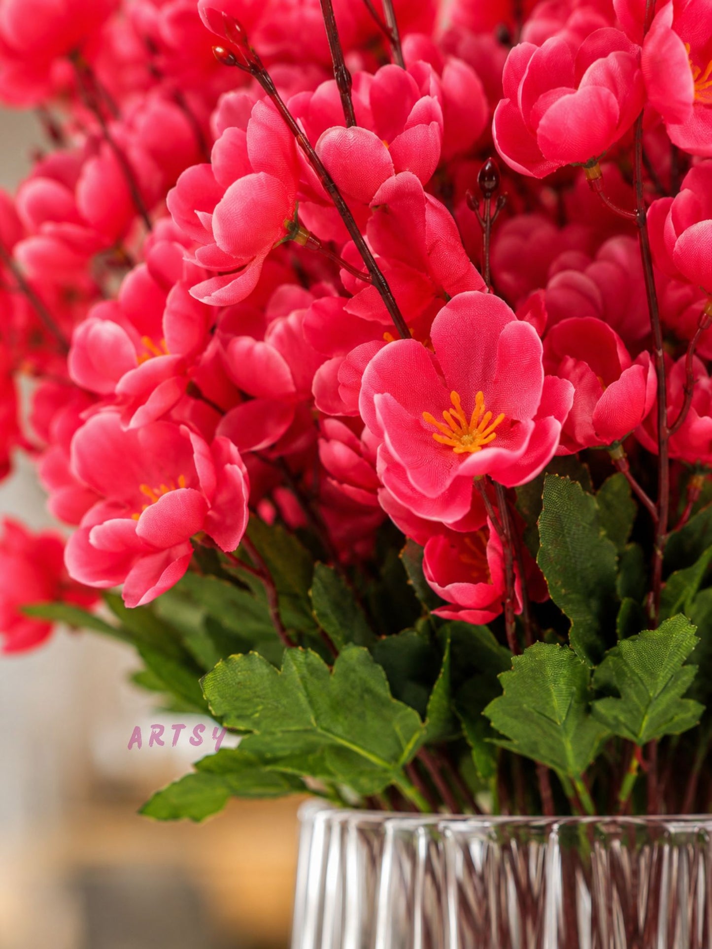 Premium Artificial Blossom Floral Bunch for Home Décor (Pack of 2)