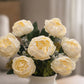 ARTSY Artificial Flower Bunch with Realistic Ranunculus Blooms & Greenery, 35 cm