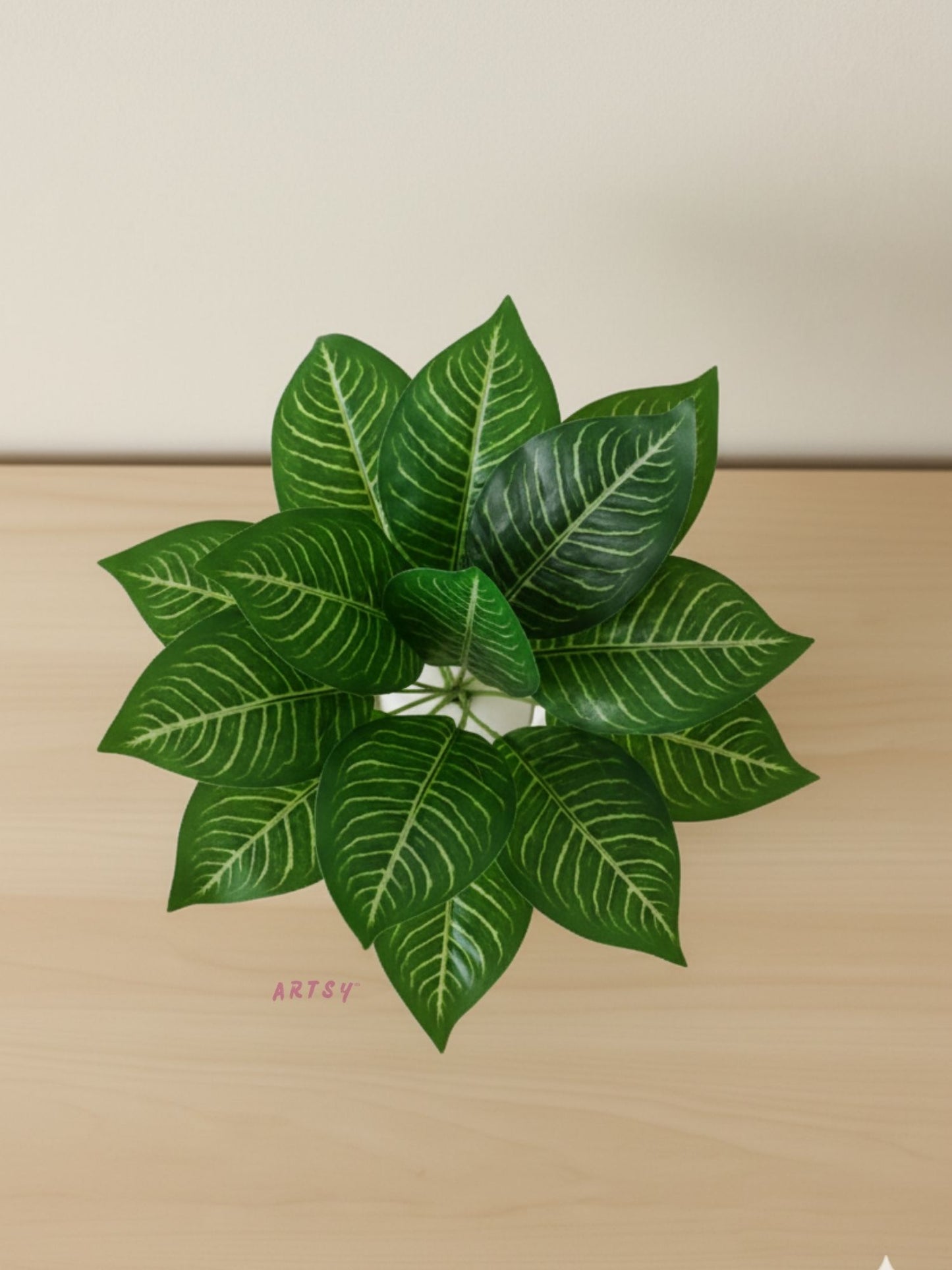 ARTSY Artificial Green Plant in Pot for Home Decor, Pack of 1