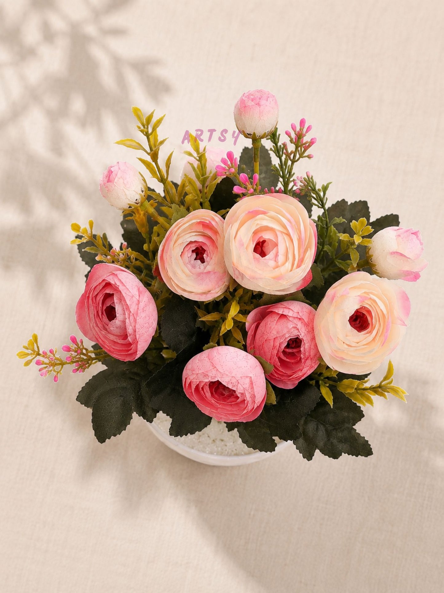 Elegant Artificial Floral Pot for Living Room & Table Décor – Pack of 1