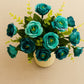 Artificial Rose Flower Bunch (Pack of 2) – Silk Faux Roses for Home, Wedding & Table Décor, Blue