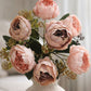 ARTSY Artificial Peony Flower Bunch – Realistic Handcrafted Faux Flowers for Home Décor, Wedding & Floral Arrangements