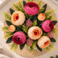 ARTSY Artificial Flower Bunch – Realistic Peony Flowers with Green Leaves for Home Décor, Wedding & Floral Decoration | 1 Piece