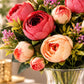 ARTSY Artificial Peony Flower Bunch – Pack of 2, Realistic Faux Flowers for Home Decor, Wedding, Festive Decoration & Gifting