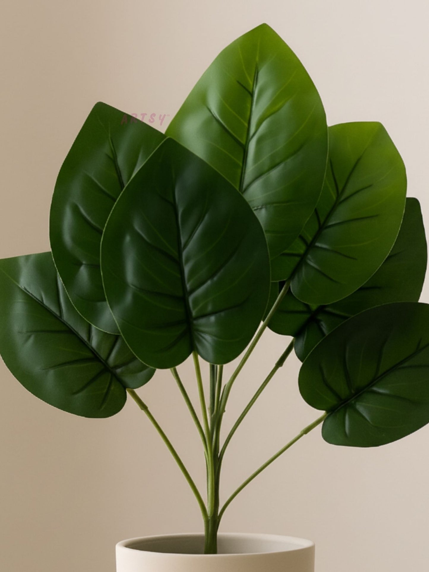 ARTSY Artificial Leaf Bunch for Home Decor | Realistic Greenery Plant for Vase, Office & Wedding Decoration (Pack of 1)