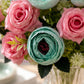 ARTSY Artificial Rose & Peony Flower Bunch Combo Pack of 2 | Realistic Faux Flowers for Home Decoration