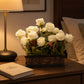 Elegant Artificial Flowers in Decorative Pot: Lifelike Beauty for Any Space