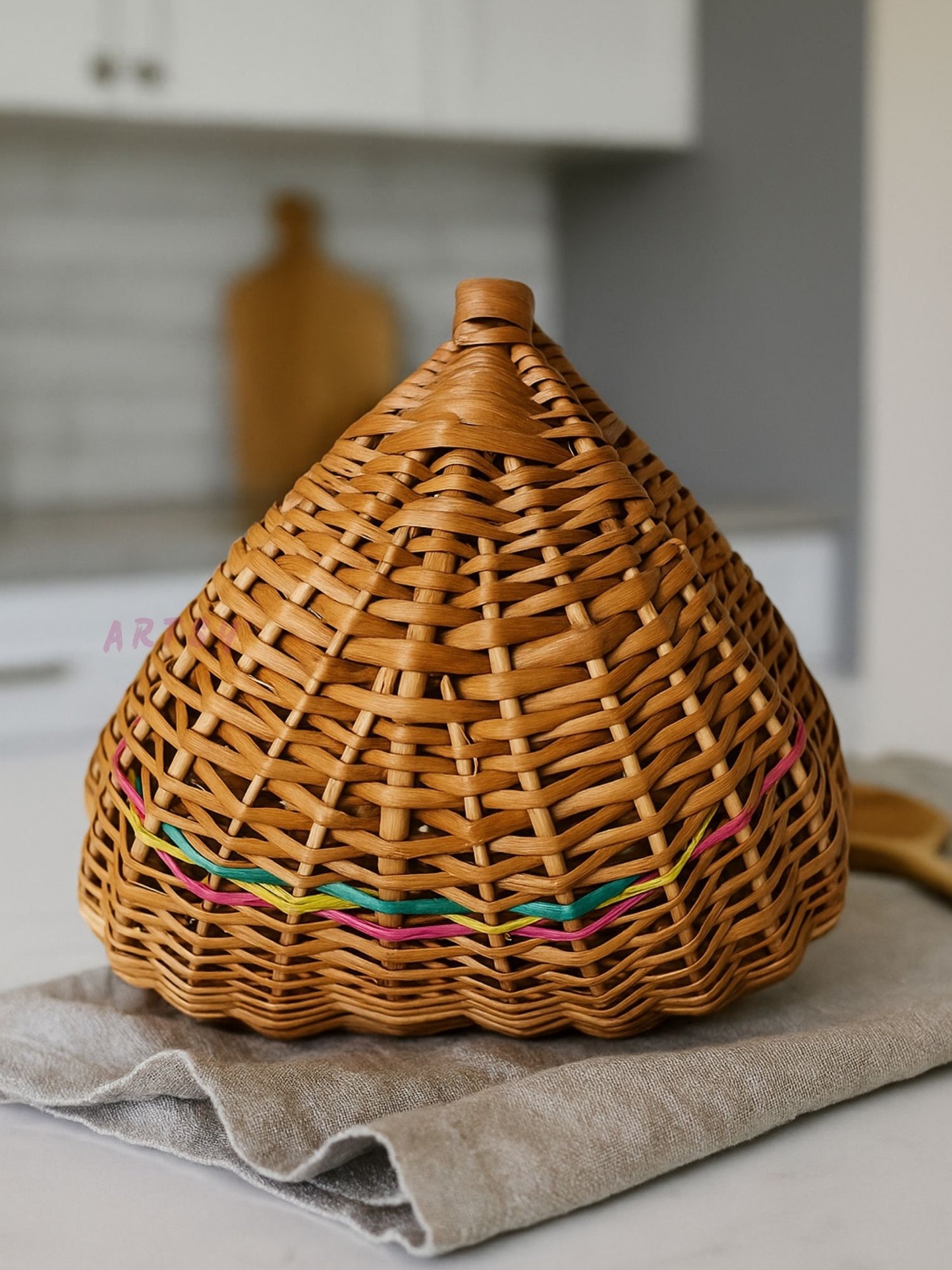 ARTSY Handmade Wicker Style Basket – Premium Decorative Storage Basket for Home & Table Décor