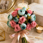 ARTSY Artificial Rose & Peony Flower Bunch Combo Pack of 2 | Realistic Faux Flowers for Home Decoration