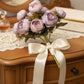 ARTSY Artificial Pink Peony Flower Bunch with Greenery, Faux Flowers for Home & Table Decor