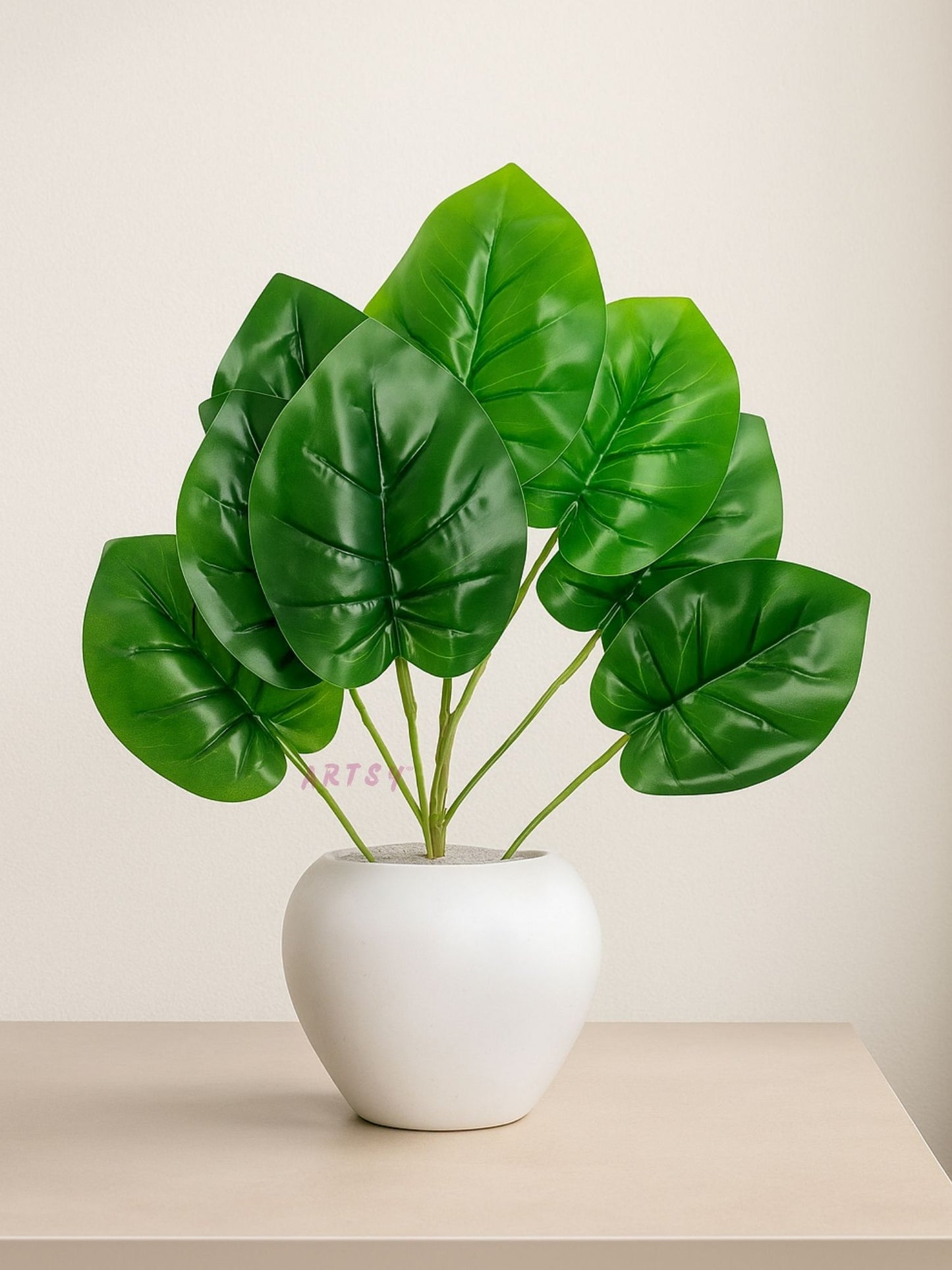 ARTSY Artificial Decorative Green Plant with Pot, Pack of 1