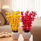 Artificial Blossom Flower Pot Set of 2 – Luxury Decorative Floral Arrangement for Home & Office Decor
