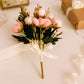 ARTSY Artificial Pink & White Flower Bunch for Home Decor