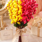 Designer Artificial Floral Bouquet – Luxury Decorative Blossom Arrangement for Living Room, Pack of 2