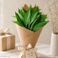 ARTSY Artificial Green Leaf Plant Bunch for Home Decor, Pack of 2
