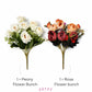 ARTSY Artificial Peony & Rose Flower Bunch Set for Home Decoration | Realistic Faux Floral Arrangement | Wedding, Living Room, Office & Table Decor | Pack of 2