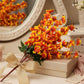 Artificial Orange Blossom Flower Stems for Home Decor | Premium Decorative Floral Arrangement