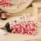Premium Pink & White Artificial Flower Bunch for Home & Table Decoration, Pack of 2 Pieces
