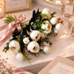 ARTSY Artificial Peony Flower Bunch – Pack of 2, Realistic Faux Flowers for Home Décor & Gifting