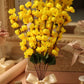 Yellow Artificial Cherry Blossom Flower Bunch- Pack of 1 Piece
