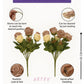 Golden Opulence: Lifelike Artificial Golden Rose - Eternal Gilded Beauty, Artificial rose flower bunches for vase, home decor, Combo Pack of 2 Pieces, Without Vase