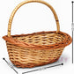 ARTSY Rustic Handwoven Wicker Basket with Handle – Decorative Hamper & Storage Basket for Home Décor, Gifting & Pooja Use