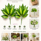 ARTSY Premium Artificial Green Leaf Bunch – Natural Looking Faux Foliage Arrangement for Vase, Home, Office, Hotel & Wedding Decoration