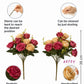 Artificial Rose Flower Bunch (Pack of 2) – Silk Faux Roses for Home, Wedding & Table Décor, Multi