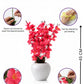 Luxury Artificial Pink Blossom Floral Arrangement with Decorative Vase – Elegant Home Decor Accent, Pack of 1